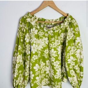 Alemais Green Floral Top